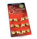 Grover Gold 3 x 3 Roto-Grip Mini Locking Guitar Tuners 505G