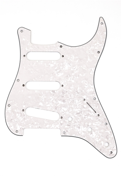 Fender 11-Hole Stratocaster® S/S/S Pick Guard White Moto