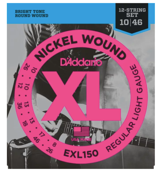 D'Addario EXL150 Nickel Wound Light 12-String Electric Strings