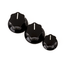 Fender JAZZ BASS KNOBS, BLACK (2 LARGE, 1 SMALL) (SET OF 3)