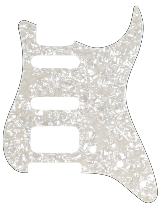 Fender 11-HOLE MODERN-STYLE STRATOCASTER® H/S/S PICKGUARDS, Aged White