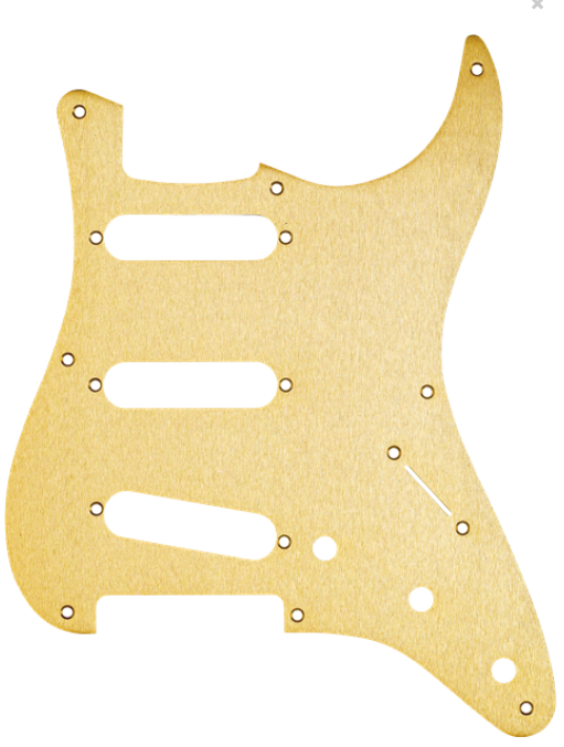 8-Hole '50s Vintage-Style Stratocaster® S/S/S Pickguard Anodized Gold