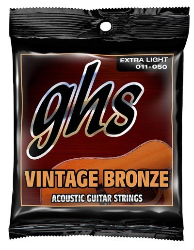 GHS Vintage Bronze 85/15 Acoustic Guitar Strings VN-XL Ex Lt 11-50