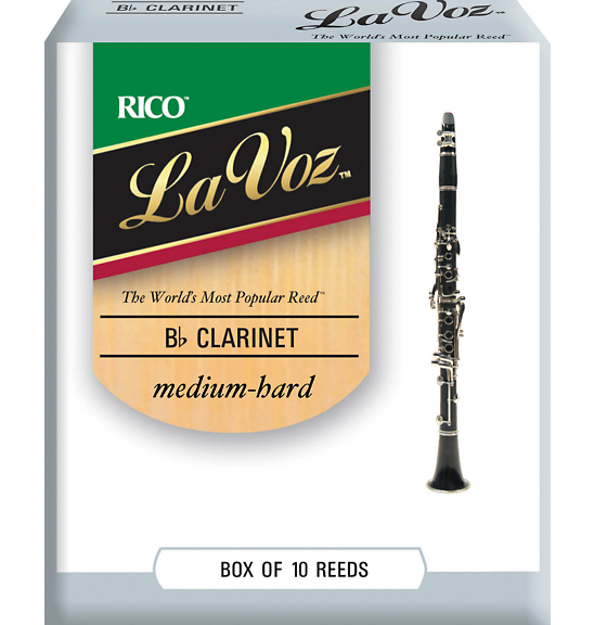 Rico La Voz Bb Clarinet Reed Medium Hard Box 10