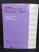 Bass Guitar Tablature Manuscript Paper