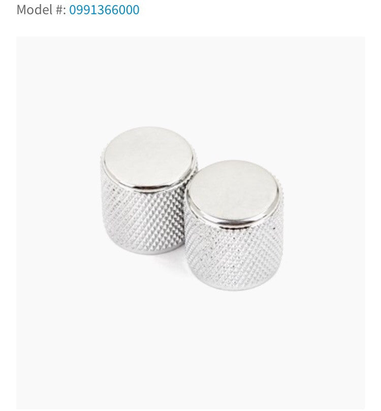 Telecaster®/Precision Bass® Knobs, Knurled Chrome (2)