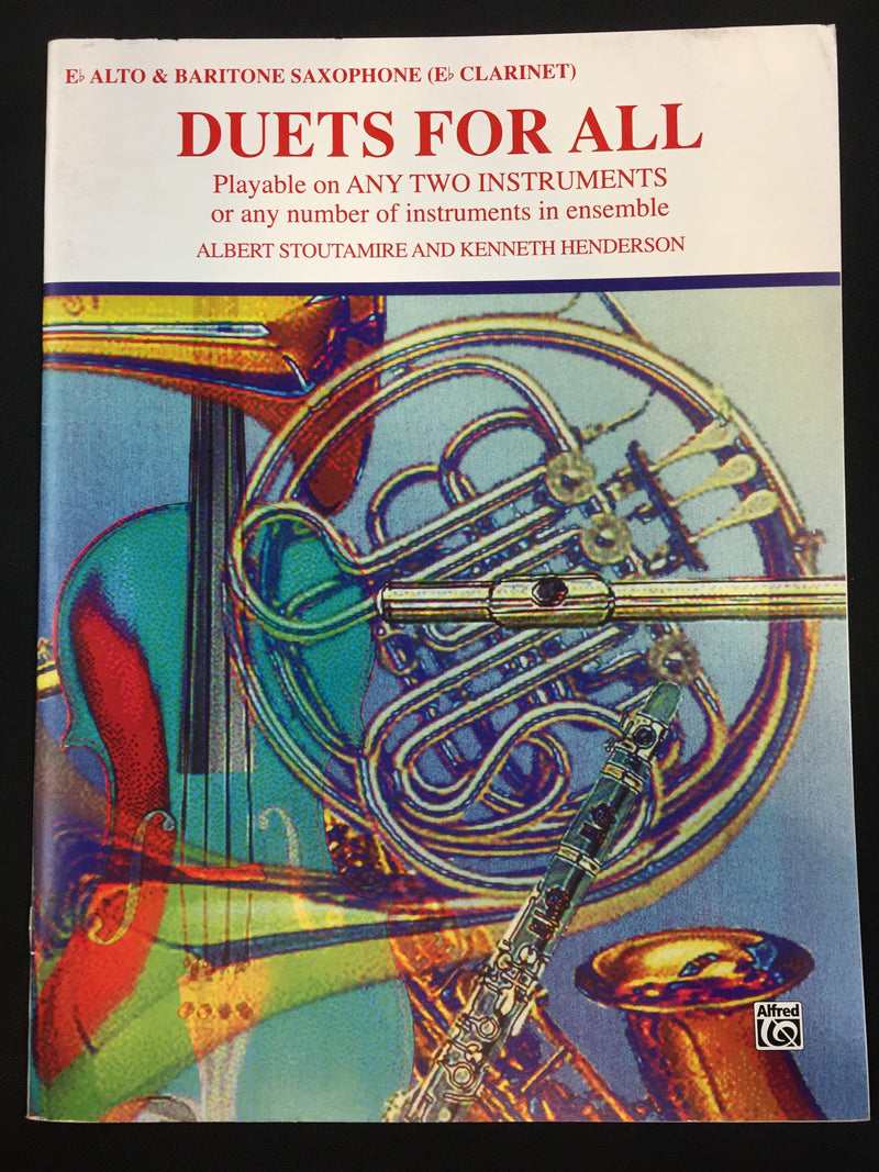 Duets For All- Alto Saxophone (E-flat Saxes & E-flat Clarinets) Book