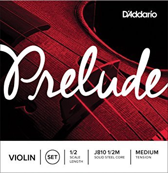 Prelude Violin String Set, 1/2 Scale, Medium Tension